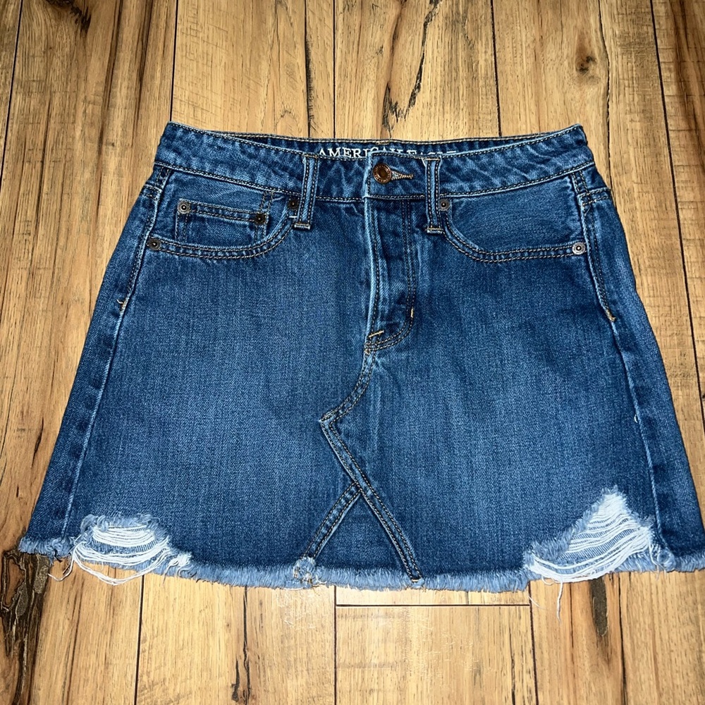 american eagle jean skirt